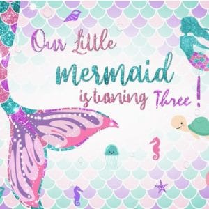 Mermaid Backdrop 3yrs