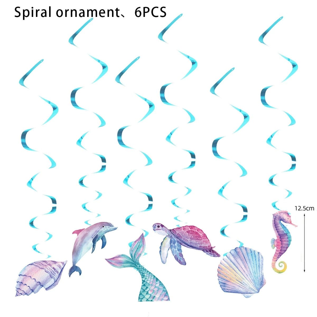 Mermaid Party Hanging Swirls