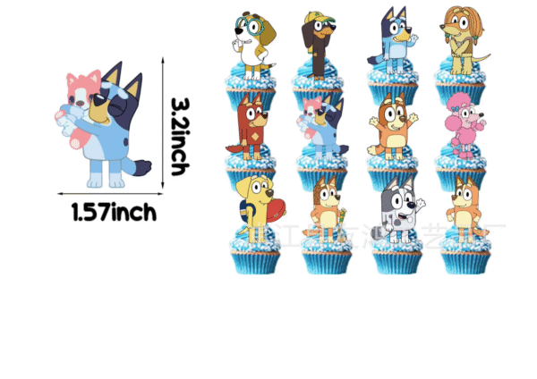 Bluey Cupcake Toppers