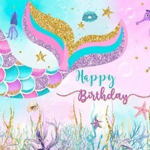 Mermaid Birthday Backdrop