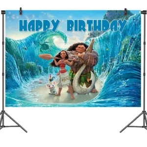 Moana Happy Birthday Backdrop