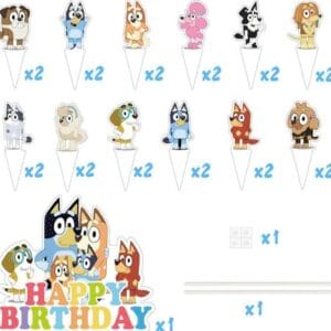 Bluey Cake & Cupcake Toppers