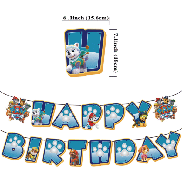 Paw Patrol Birthday Banner